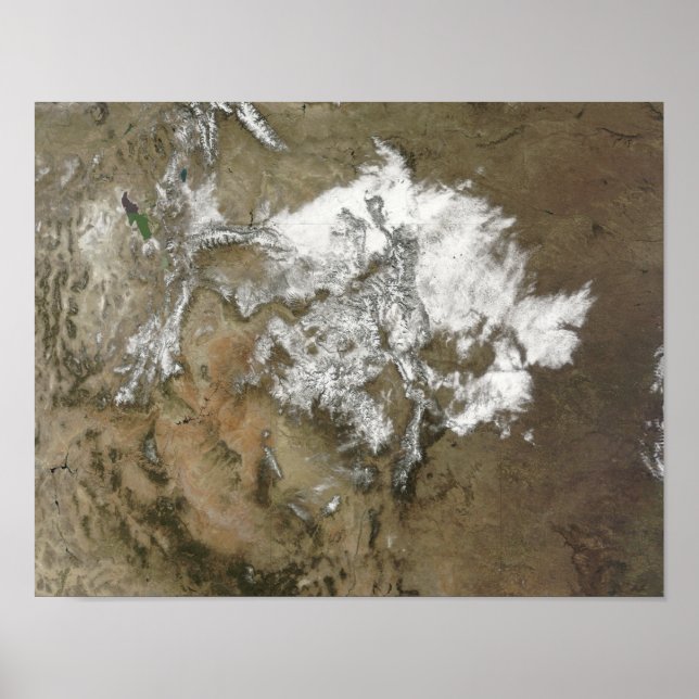 Pôster Neve cobrir as Montanhas Rochosas nos Estados Unid (Frente)