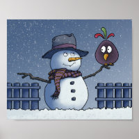 Neve com Pássaro