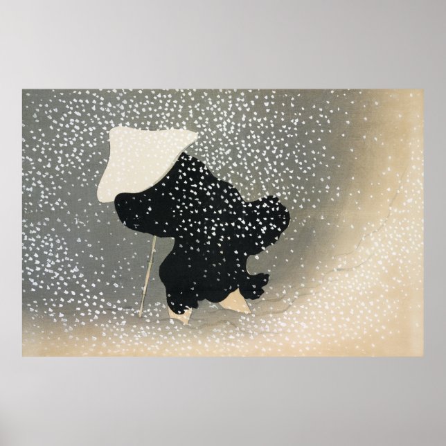 Poster Neve de Momoyogusa (cerca de 1909) por Kamisaka Se (Frente)