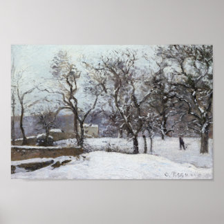 Poster Neve em Louveciennes (1870) por Camille Pissarro