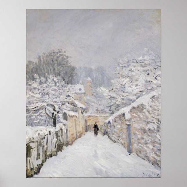 Pôster Neve em Louveciennes, 1878 (Frente)