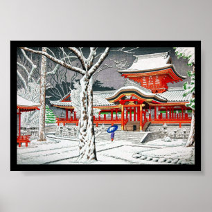 Pôster Neve legal no santuário kyoto do hachiman do