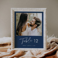 NEVE Marinho Blue Photo Table Number 8x10