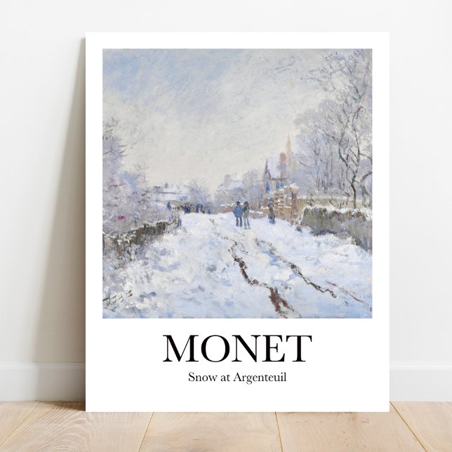 Poster Neve na Argentina por Claude Monet (Monet's Winter Wonderland: "Snow at Argenteuil." Bring peace to your walls)