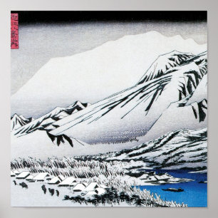 Pôster Neve na montagem Hira, Japão. Cerca de 1834-35