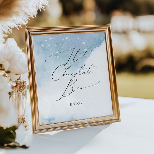 Poster Neve no Amor Chá de panela Azul Bar Chocolate Quen (Criador carregado)