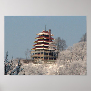 Pôster Neve no pagode