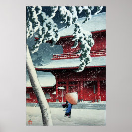 Poster Neve Noturna no Rio Edo Hasui Kawase