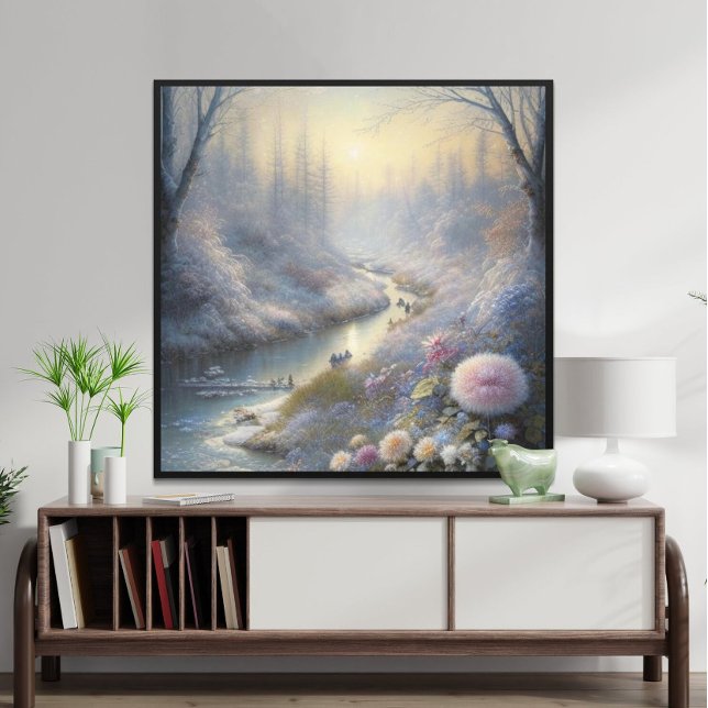 Poster Neve Paisagem Mágica Tranquilo de Arte (Criador carregado)