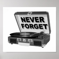 Never Forget Records Cartaz Divertido