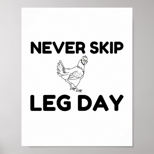 Poster Never Skip Leg Day (Frente)