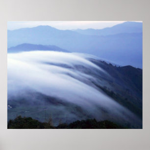 Pôster Névoa Darjeeling India da nuvem
