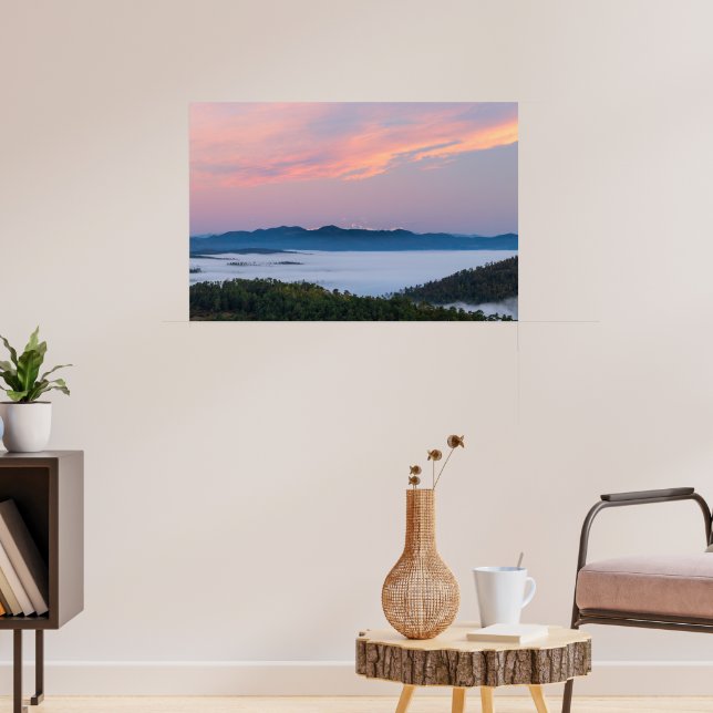 Poster nevoeiro amanhecer no vale Triglav, Eslovênia (Sala de Estar 3)