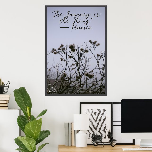 Poster Nevoeiro de Burdock de inverno, Frost por Linandar (Escritório em casa)