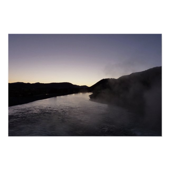 Pôster Nevoeiro matinal no rio Jackson em Grand Teton (Frente)