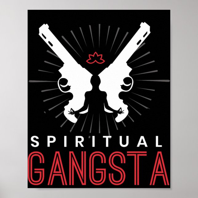 Poster New Age Sritual Srituality Yoga Gangster Enlighten (Frente)