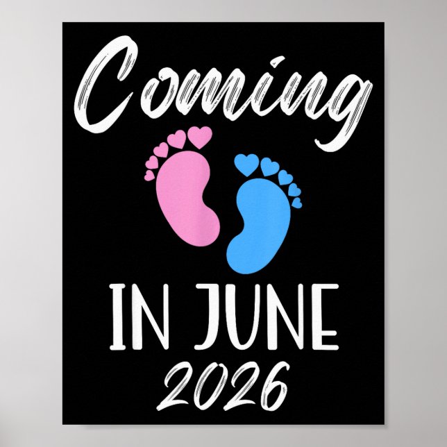 Poster New Baby Coming In June 2026 Funny Baby Shower Boy (Frente)