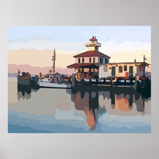 Pôster New Basin Canal Lighthouse, Nova Orleans (Frente)