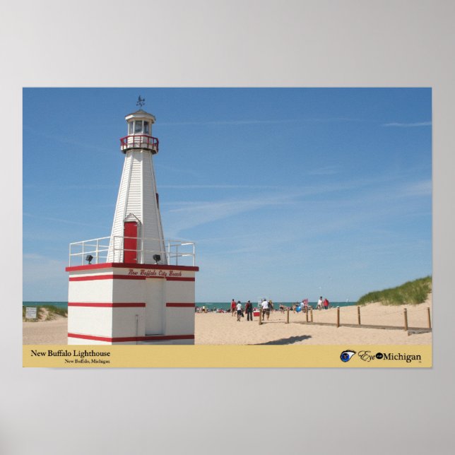 Poster New Buffalo Lighthouse - Michigan (Frente)