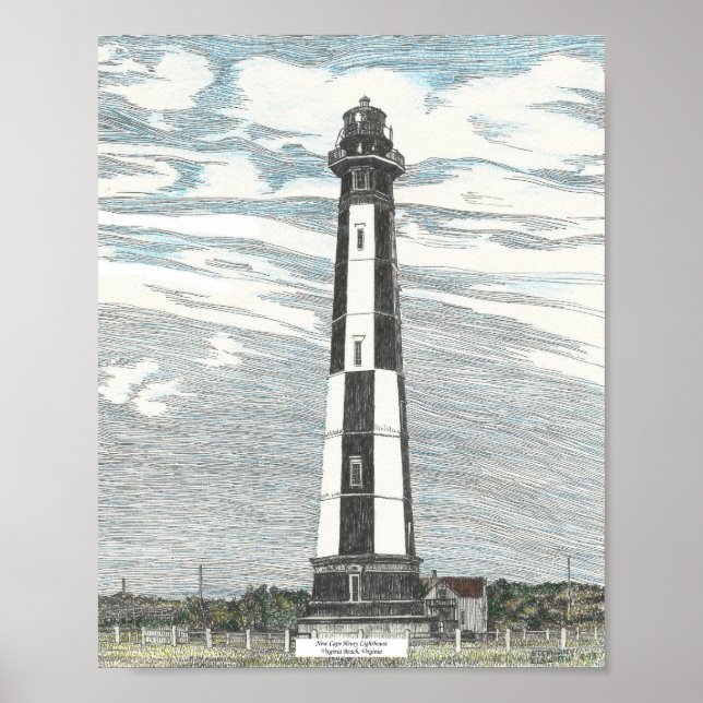 Poster New Cape Henry Lighthouse (Frente)
