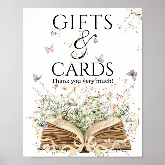 Poster New Chapter Book Theme bridal shower Gift & card (Frente)