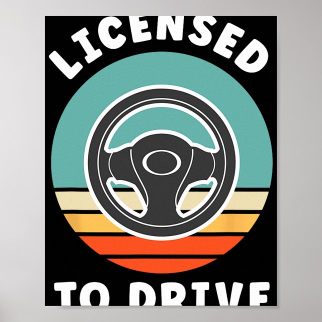 Poster New Driver Driver's Permit Celebration Teen Driver (Frente)