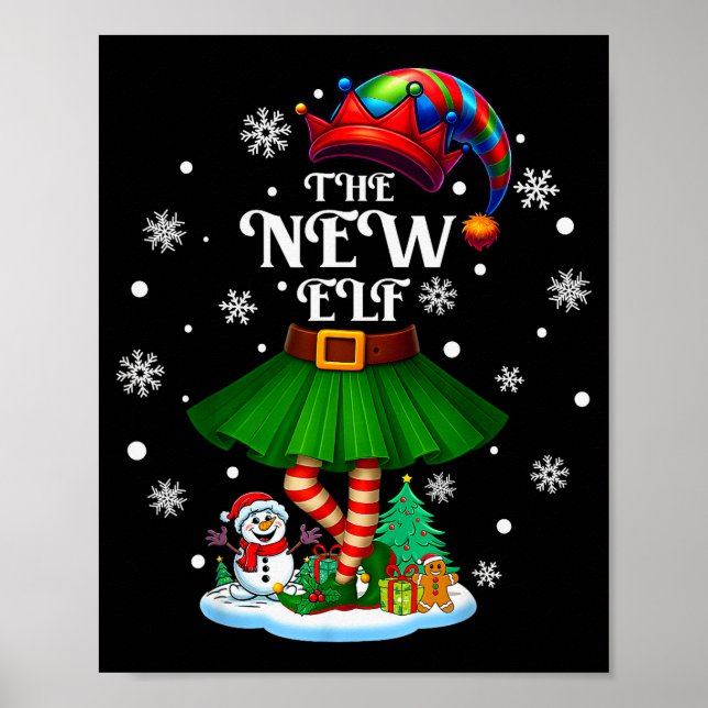 Poster New Elf Squad Xmas Women Girls Mom Christmas Famil (Frente)