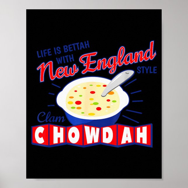Poster New England Style Clam Chowder  (Frente)