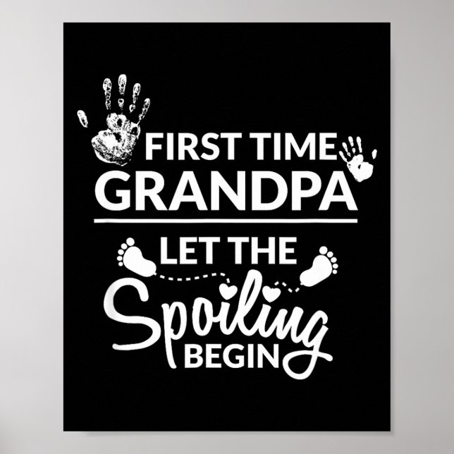 Poster New First Time Grandpa Let The Siling Begin Gift  (Frente)