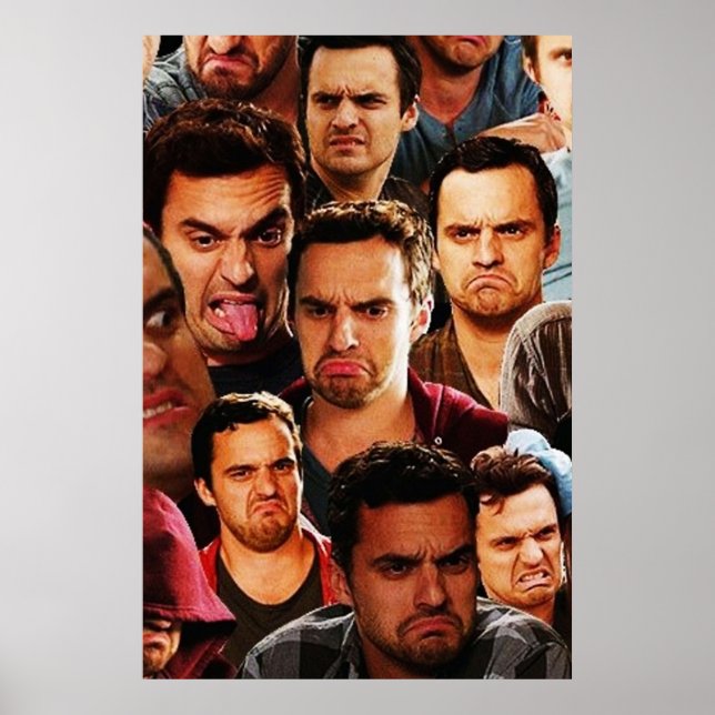 Poster New Girl Nick Miller Collage (Frente)
