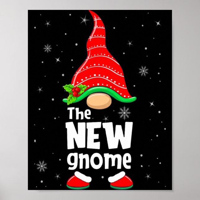 Poster New Gnome Matching Family Group Christmas Party Pa (Frente)
