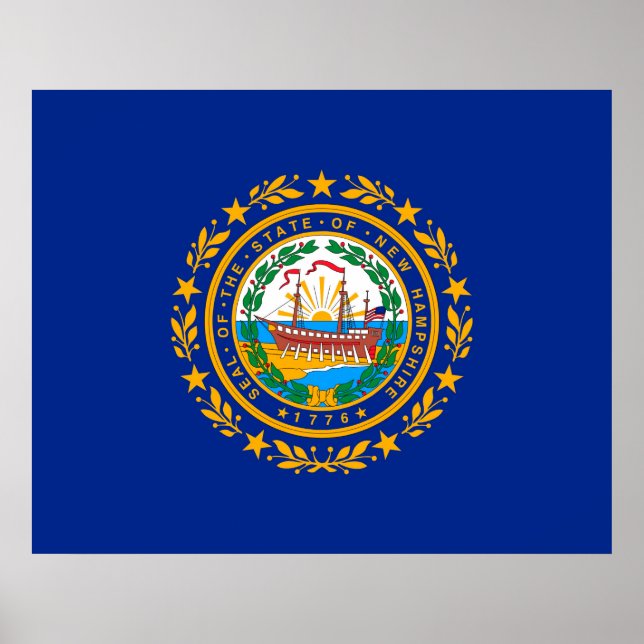 Poster New Hampshire State Flag Design (Frente)