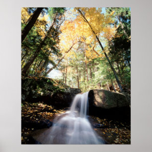 Pôster New Hampshire, uma cachoeira em Branco