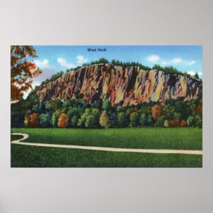 Poster New Haven, CTView da rocha ocidental