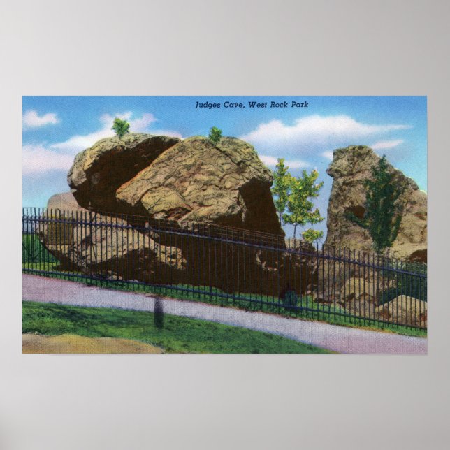 Poster New Haven, CTWest Rock Park Vista de Juízes (Frente)