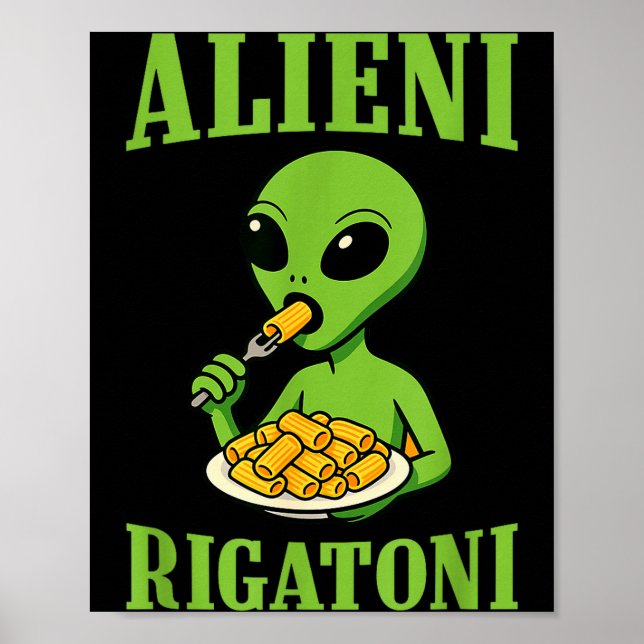 Poster New Italian Brainrot Alieni Rigatoni Funny Viral M (Frente)