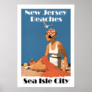Poster New-jersey encalha a cidade da ilha do ~Sea