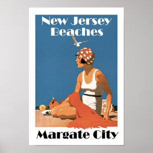 Pôster New-jersey encalha a cidade de Margate do ~
