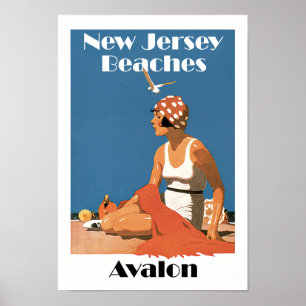 Pôster New-jersey encalha o ~ Avalon
