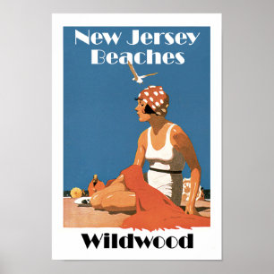 Pôster New-jersey encalha o ~ Wildwood