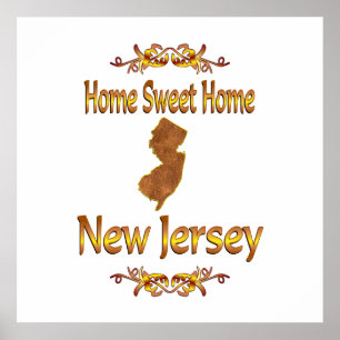Poster New-jersey Home doce Home