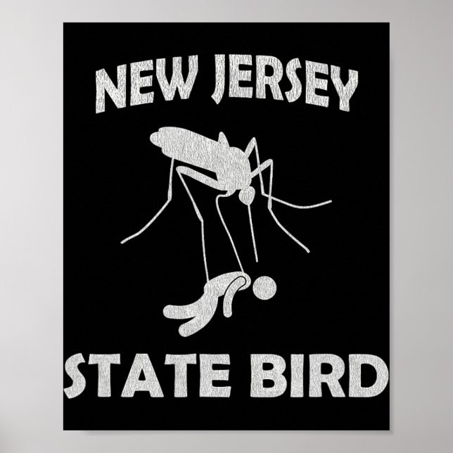 Poster New Jersey Mosquito State Bird Funny Outdoors  (Frente)