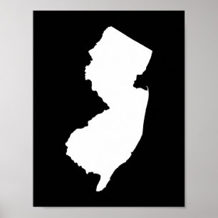 Poster New Jersey, preto e branco