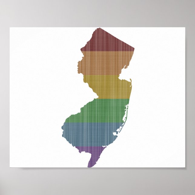 Poster New Jersey Rainbow Orgulho gay (Frente)