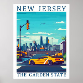 Poster New Jersey the Garden State USA Viagem Place