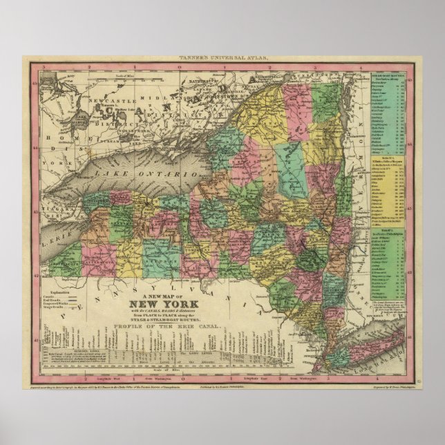 Poster New Map Of New York (Frente)