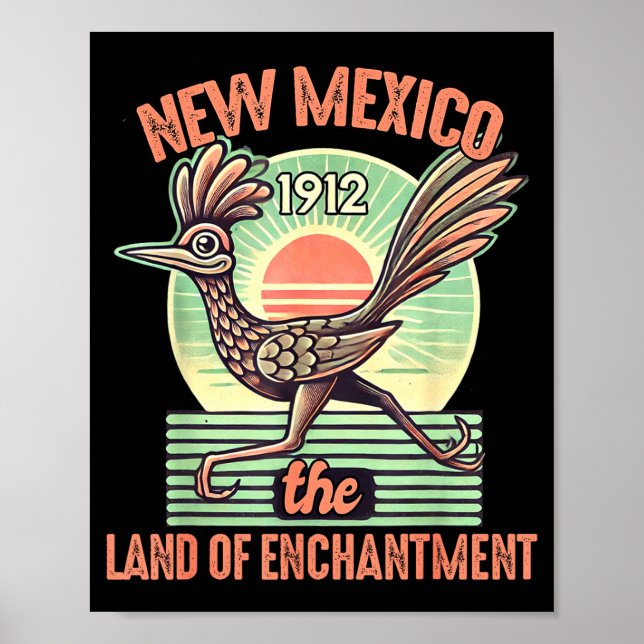 Poster New Mexico State Land Of Enchantment Road Runner S (Frente)