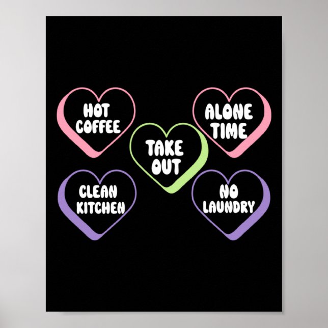 Poster New Mom Valentines Day Things Moms Like Mommy And  (Frente)