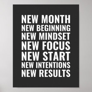 Poster New month new beginning Motivational