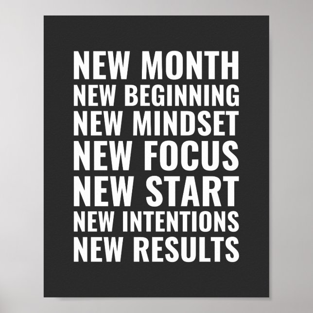 Poster New month new beginning Motivational (Frente)